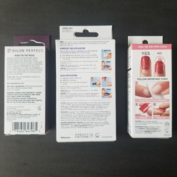 Press-on nails bundle - 3 sets - NIB - KISS, imPRESS, and Salon Perfect - Picture 2 of 14